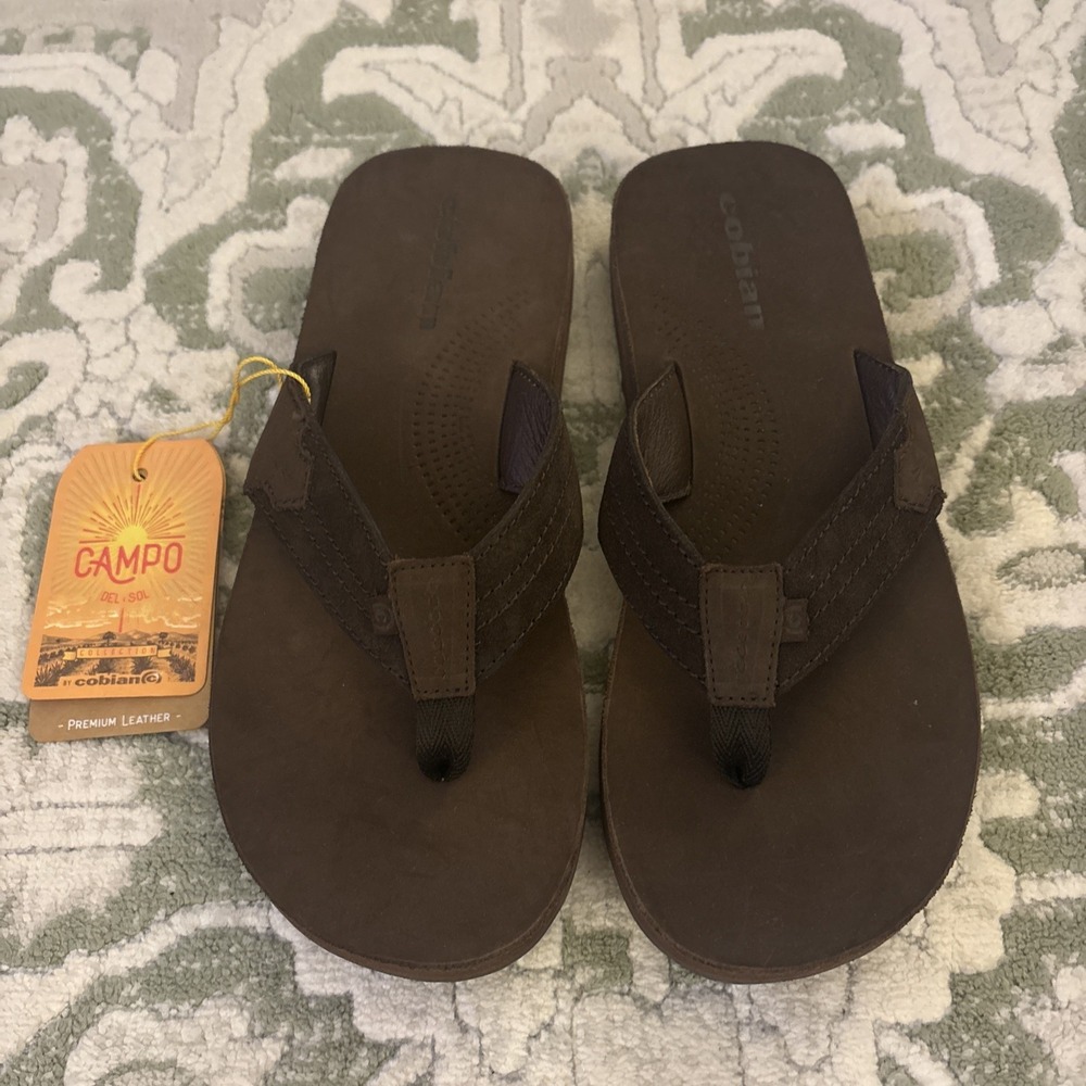 Cobian Lazo Brown Size 8 Mens Flip Flop Sandals‎